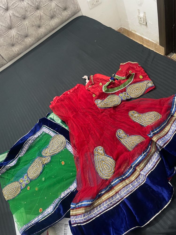 Red Embellished Lehenga Choli