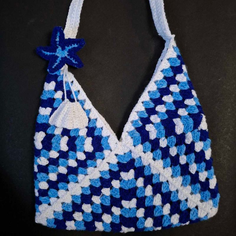 Handmade Crochet beach bag🌊⛱️