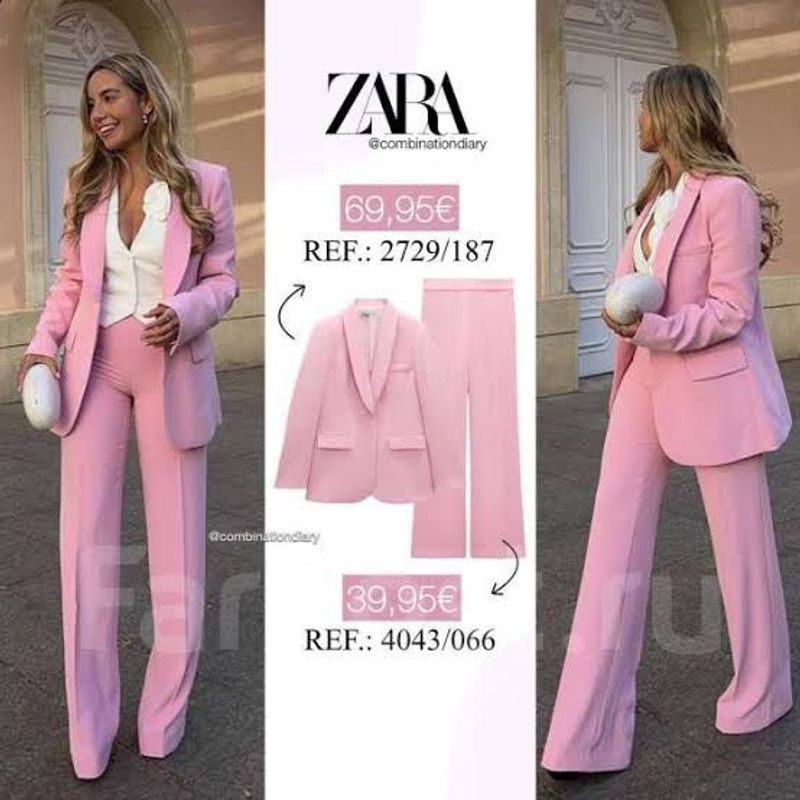 Zara Pink Blazers For Women