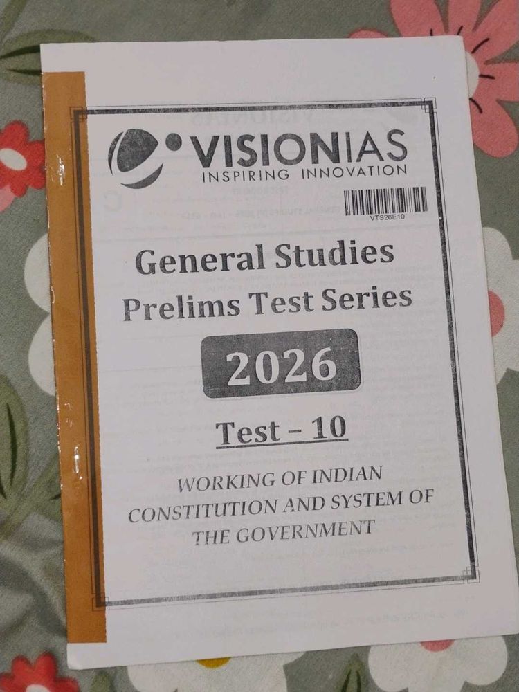 VisionIAS Prelims Test Series 2026