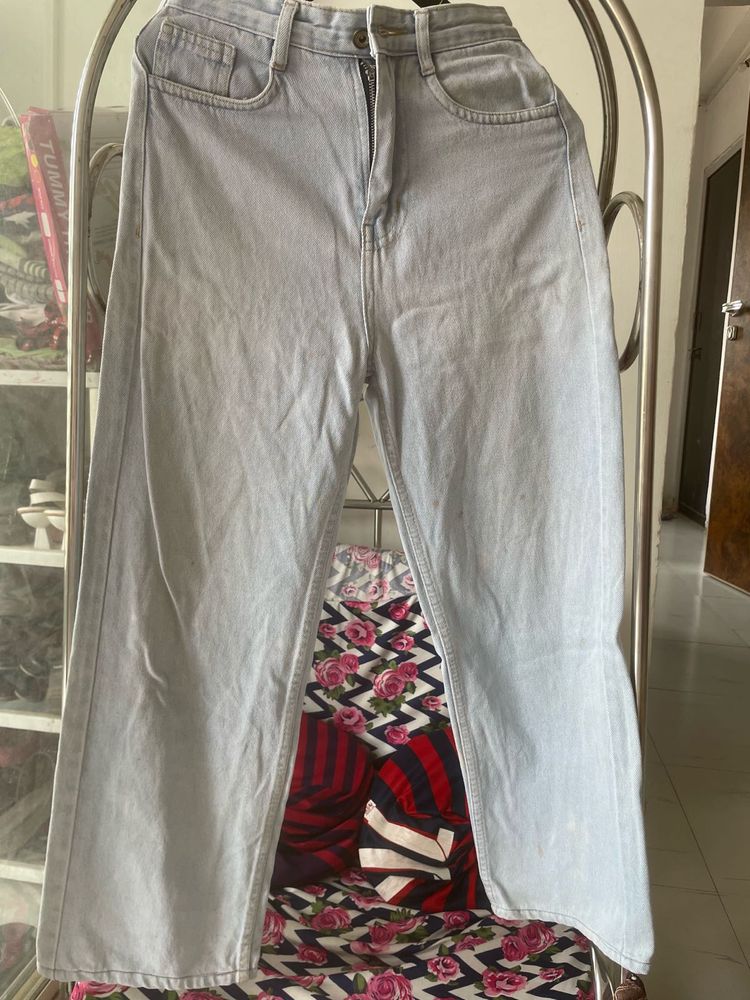 Light Blue Wide Leg Jeans