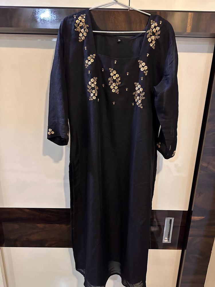 Black Kurta Pant Set