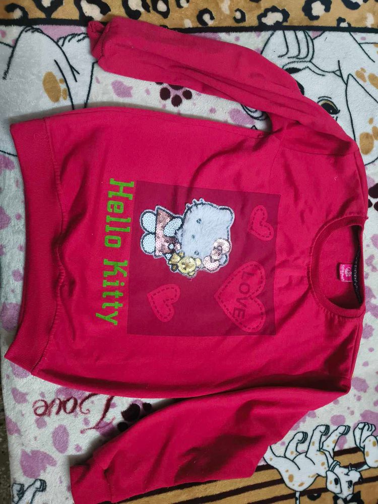 Hello Kitty fleece sweatshirt for 5-8 years girl