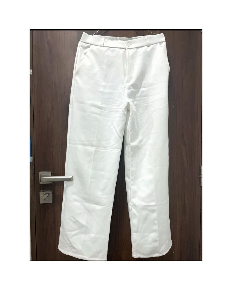Straight White Pants Korean Style