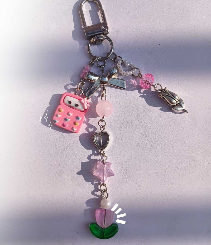 tulip x telephone Keychain