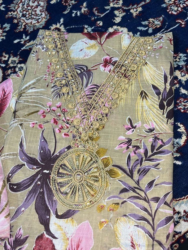 Floral Print Top with Embellishments