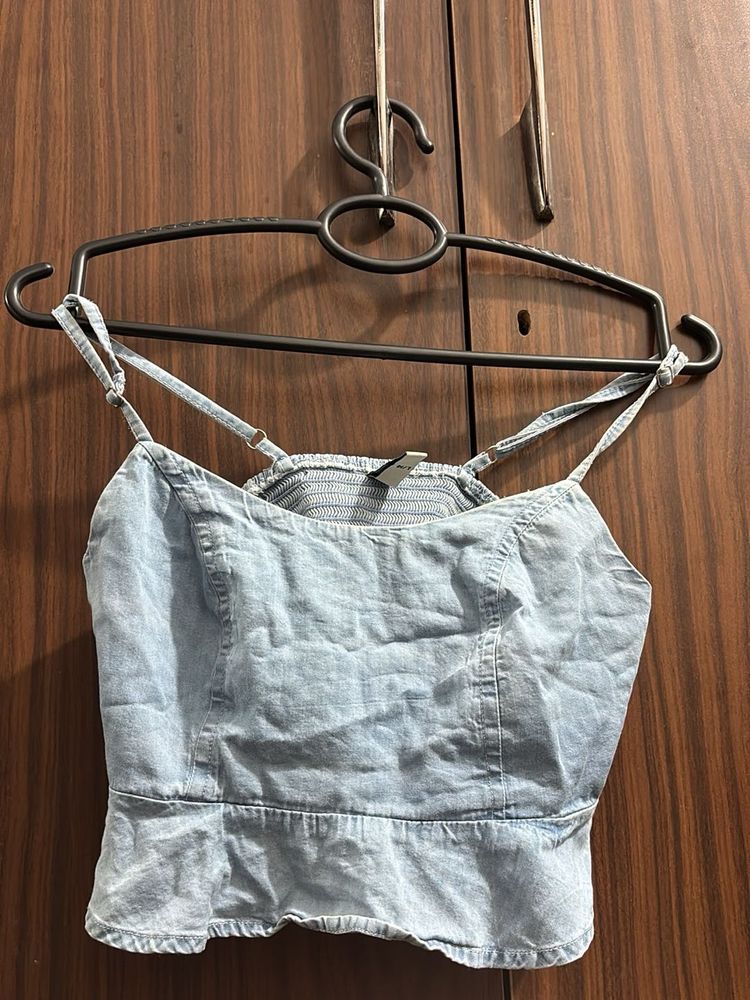 Denim Crop Top