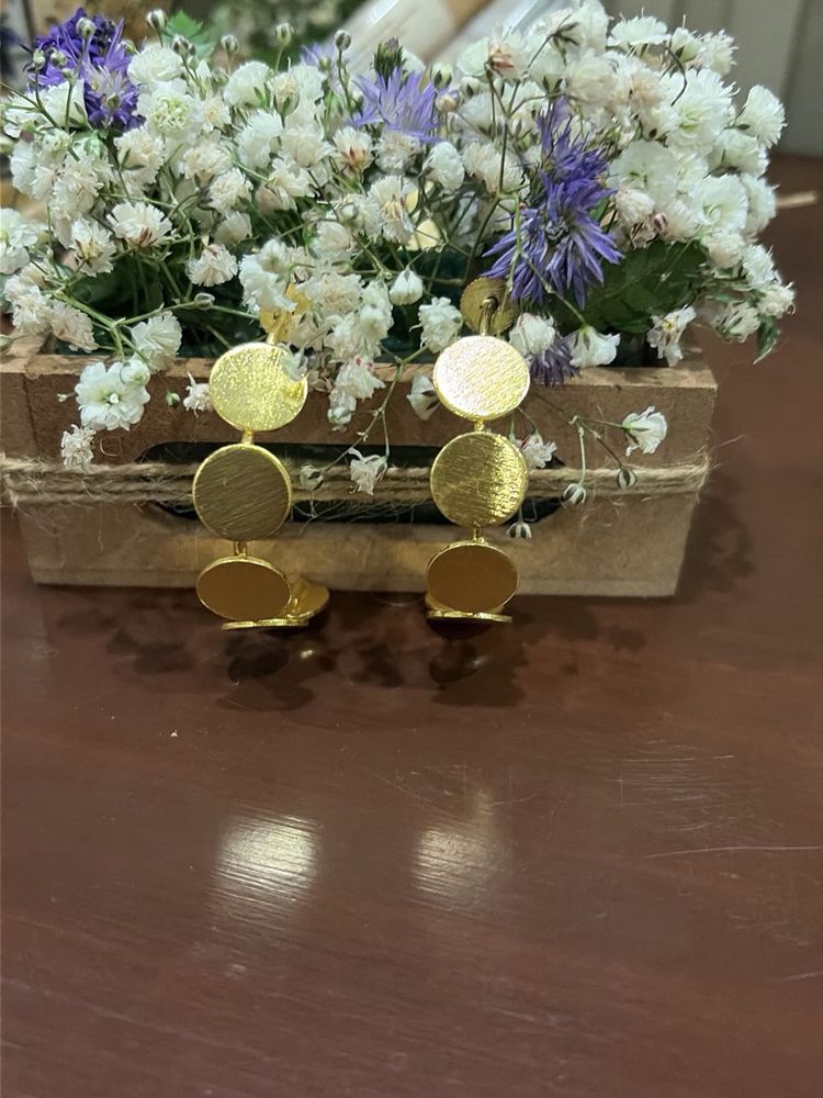 Gold Tone Dangle Earrings