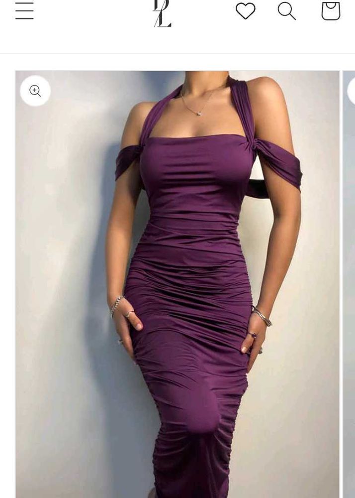 Plum Offshoulder Dress