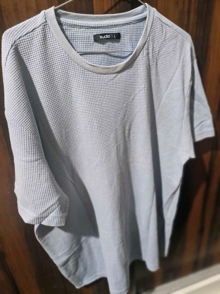 Zudio L  OVER SIZED Blue T-Shirt