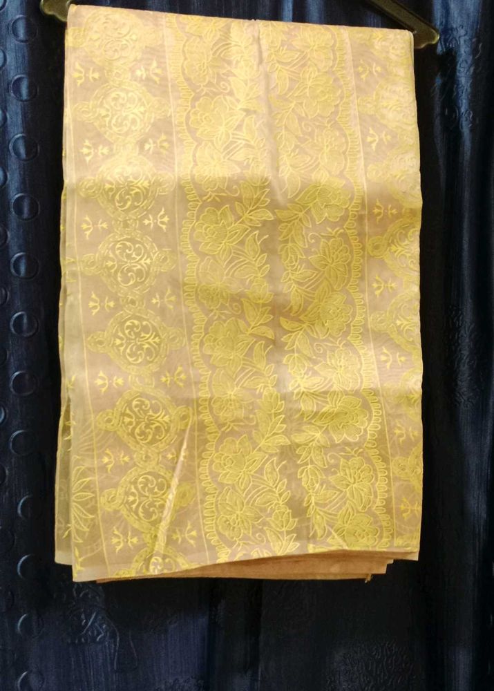 Elegant Yellow Floral Saree