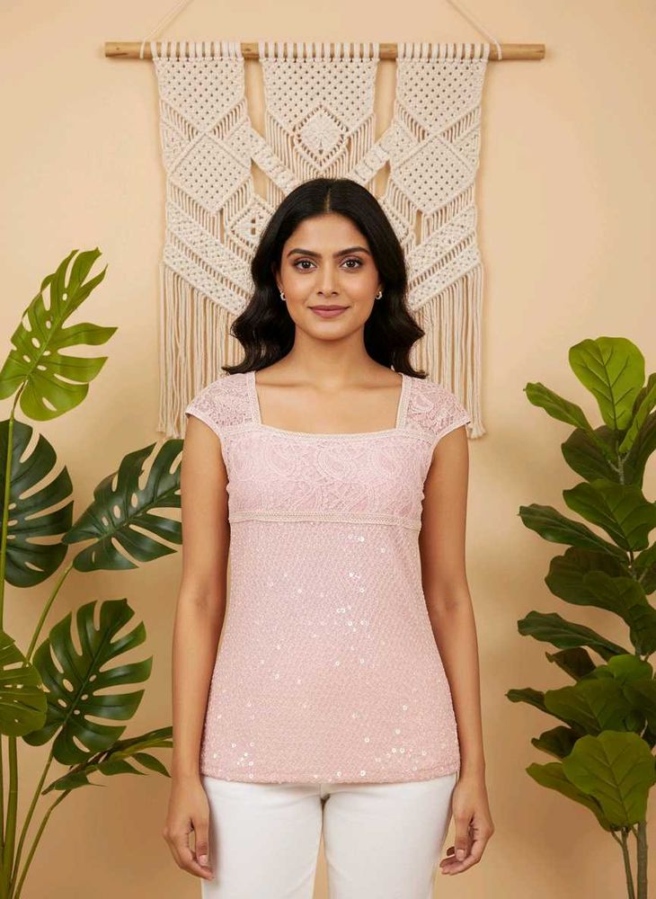 🎄Buy 1, Get 1 Free🎁Small Size Lace &amp; Sequin Top