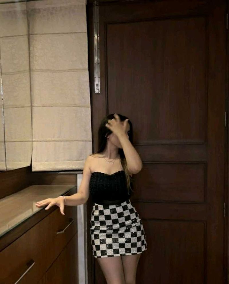 Ready To Party With Checkered Mini Skirt