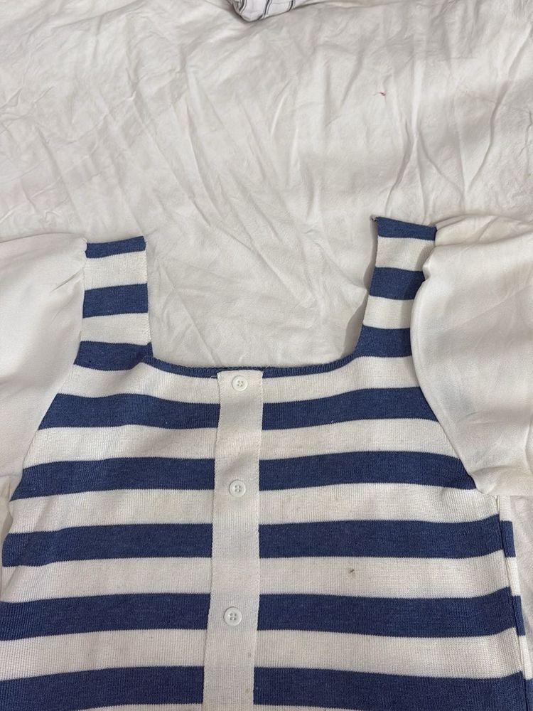 Striped Button-Up Top