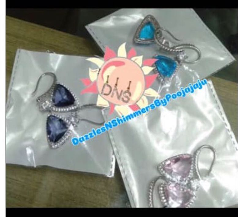 Set Of 3 Swarovski Danglers Earrings