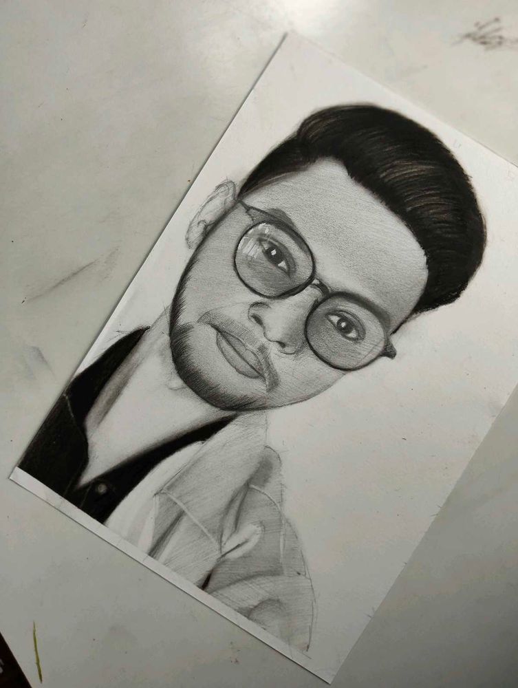 potrait painting hand made draw
