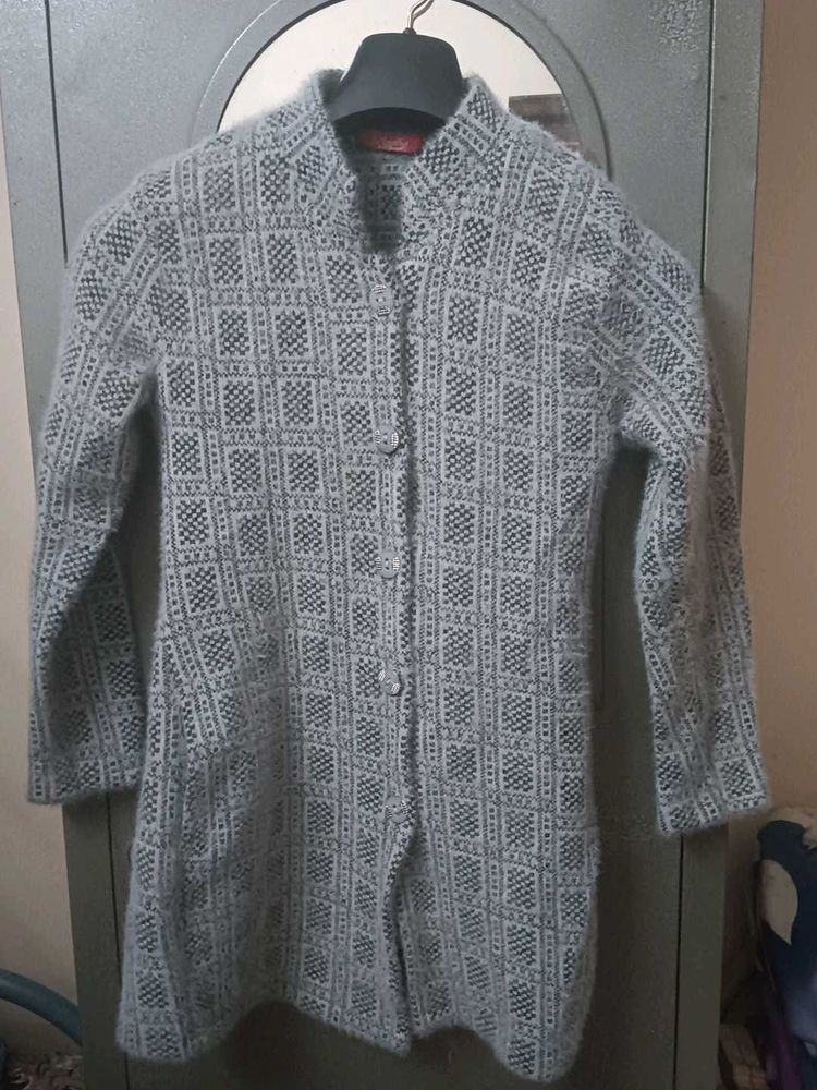 Cozy Grey Knit Cardigan