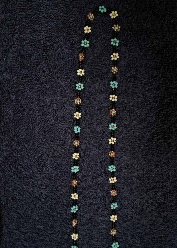 Beaded Black &amp; Blue Necklace