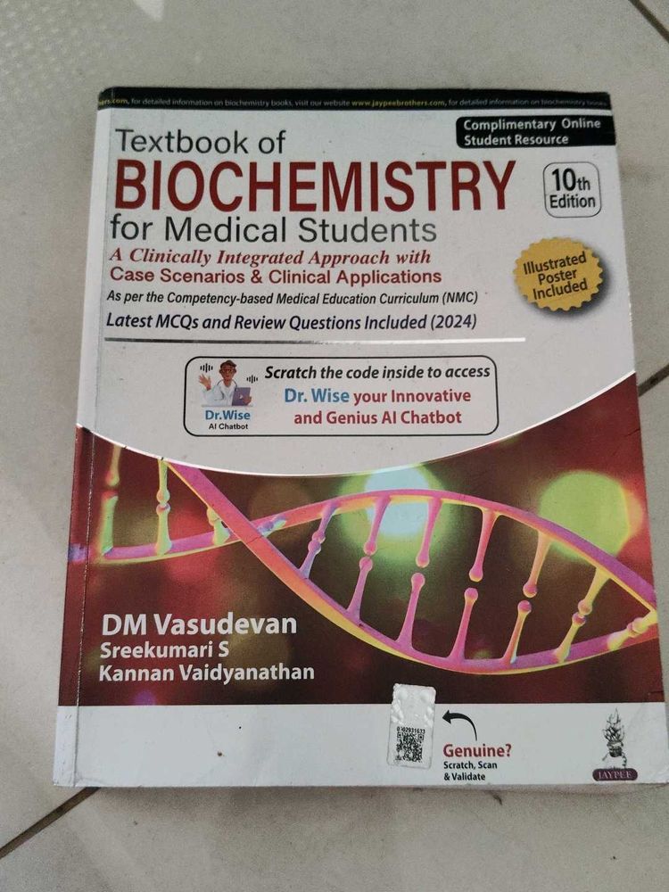 Biochemistry Textbook DM Vasudevan 10th edition