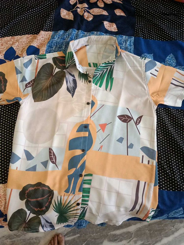 Funky Patterned Short Sleeve Shirt