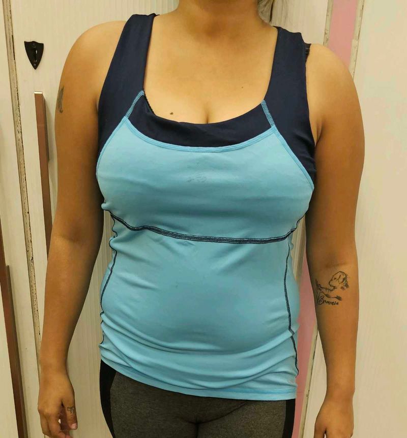Blue Workout Tank Top