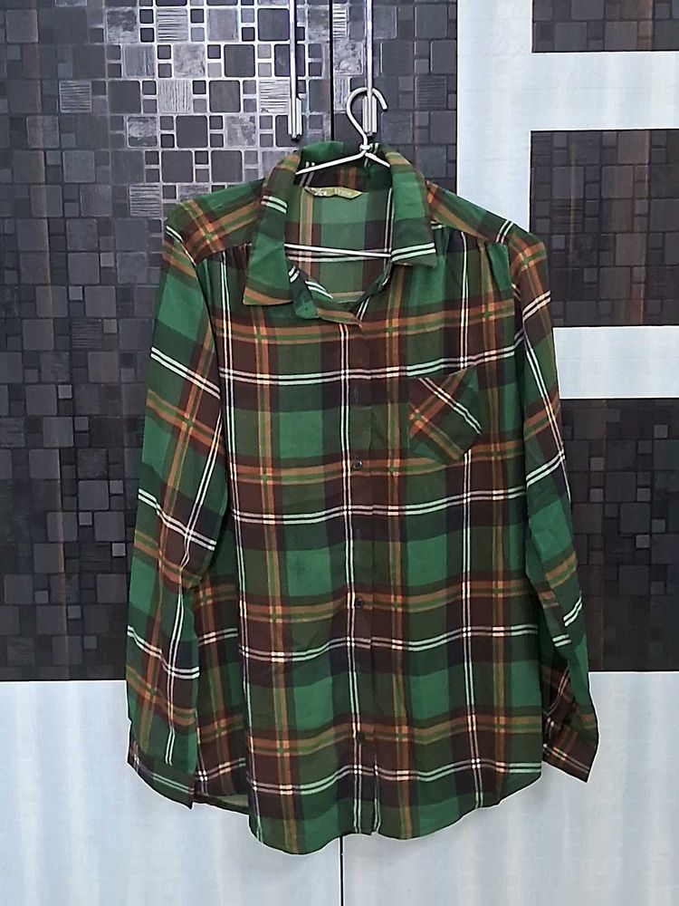 Vintage Plaid Flannel Shirt Wid Inner