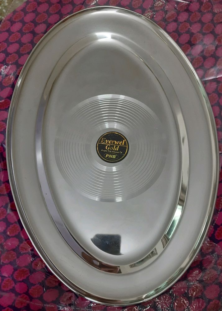 Steel Tray Rice Serving Big Plate