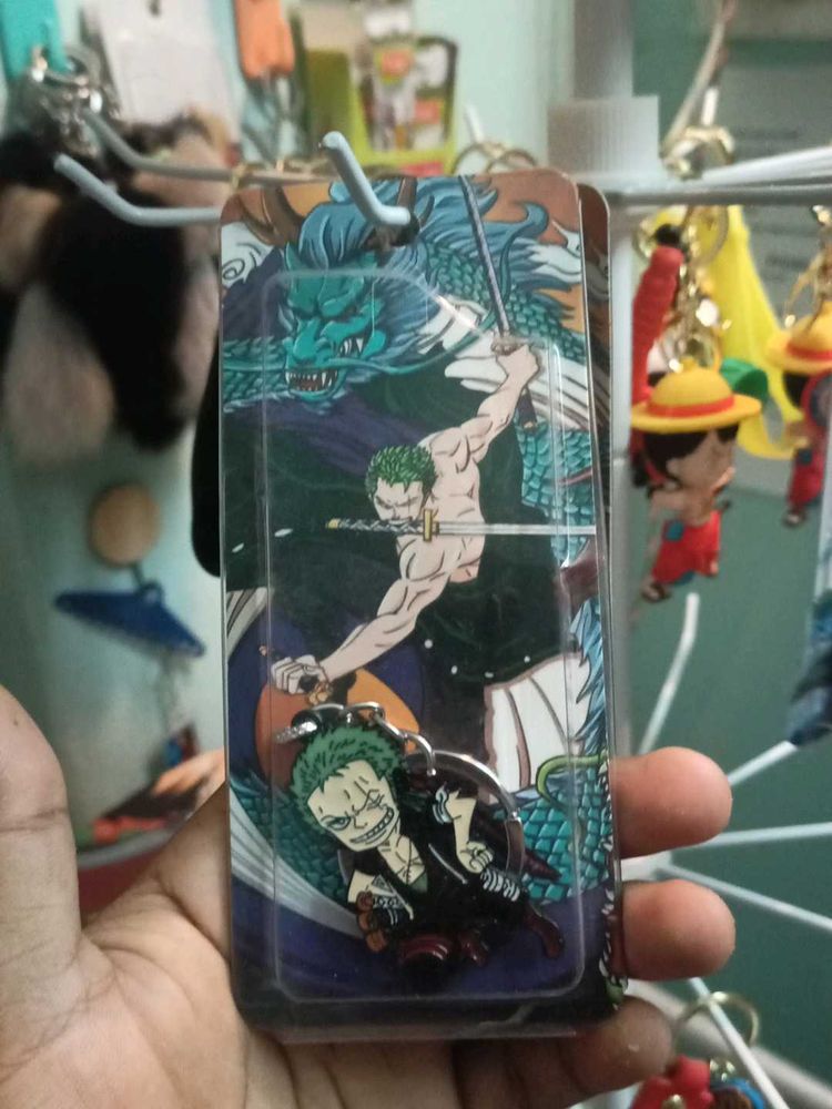 Zoro metal keychain