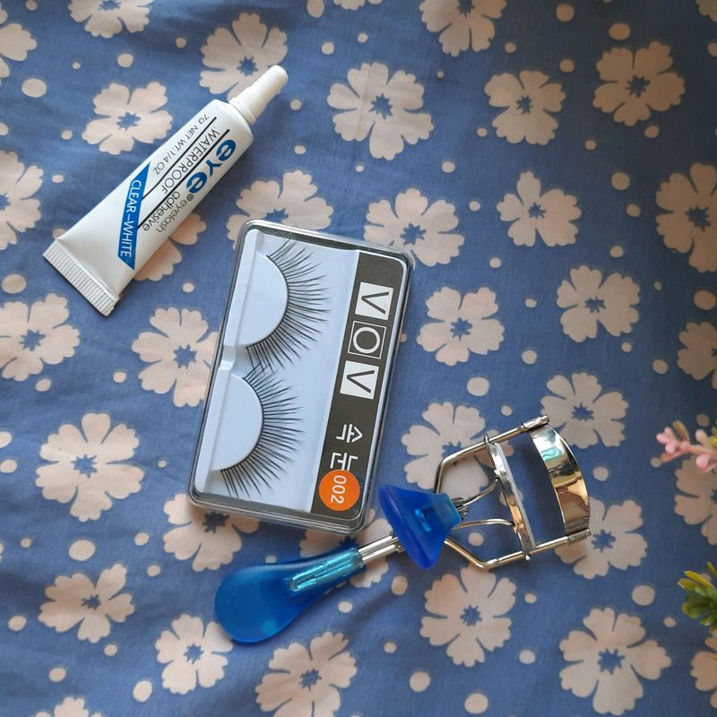 New False Eyelashes And I Have Used This Glue And Curler Once Or Twice