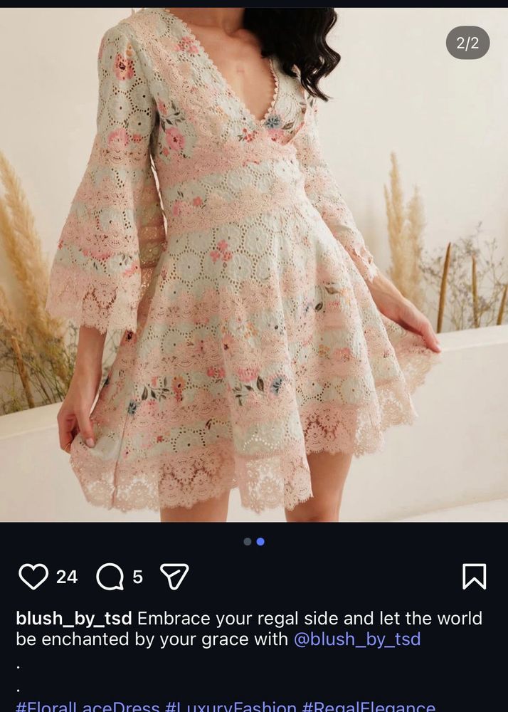 Floral Lace Mini Dress