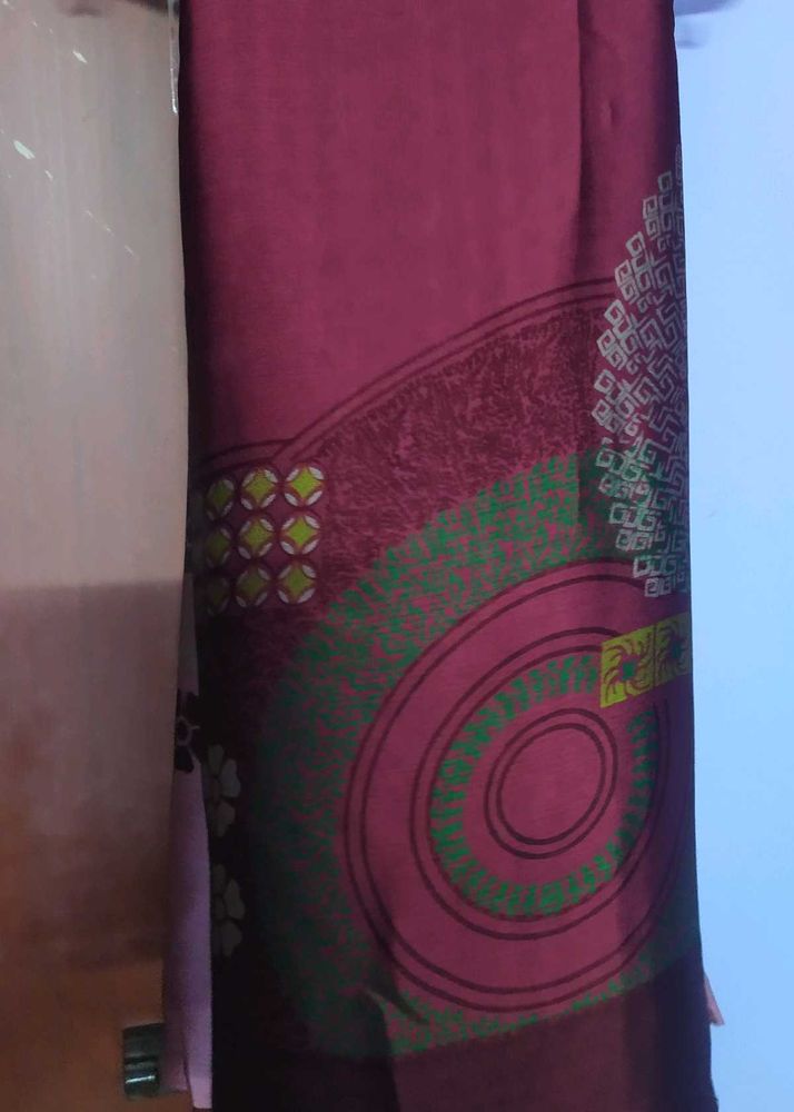 Maroon Patterned Saree