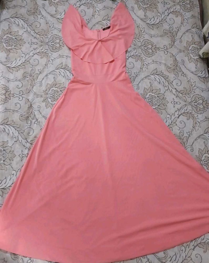 Peach Ruffled Dress