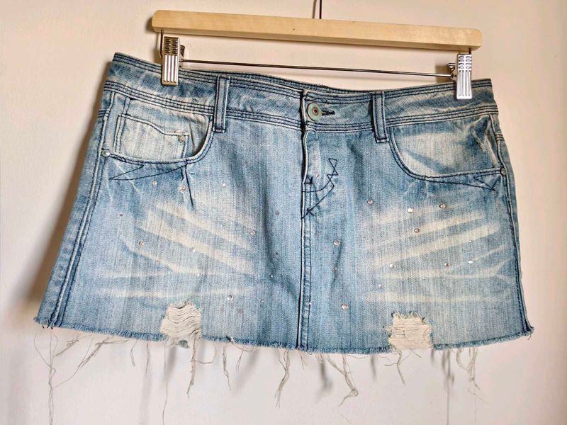 🎊Buy 1, Get 1 Free🎁Distressed Denim Mini Skirt