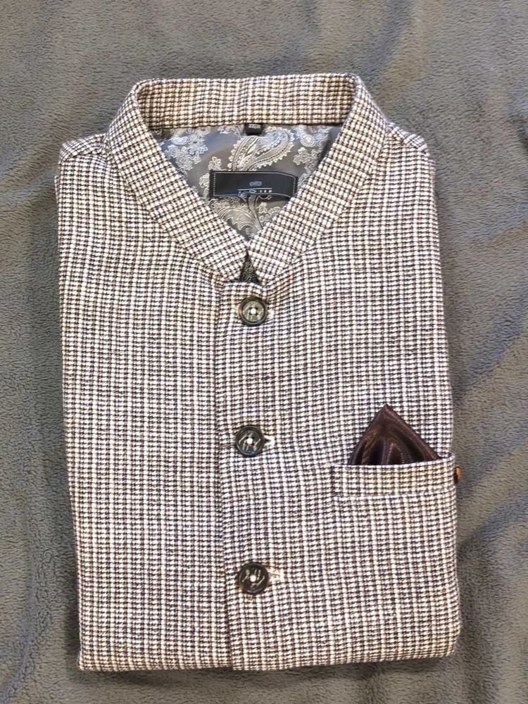 XXL - Black &amp; White Nehru Jacket