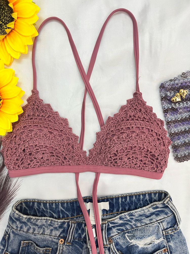 Crochet String Bikini Top