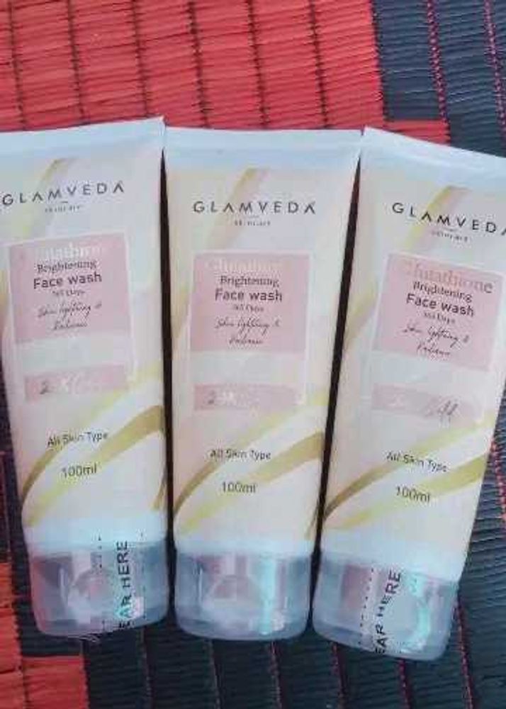 Glamveda Glutathione 24k Gold Face Wash Pack Of 3
