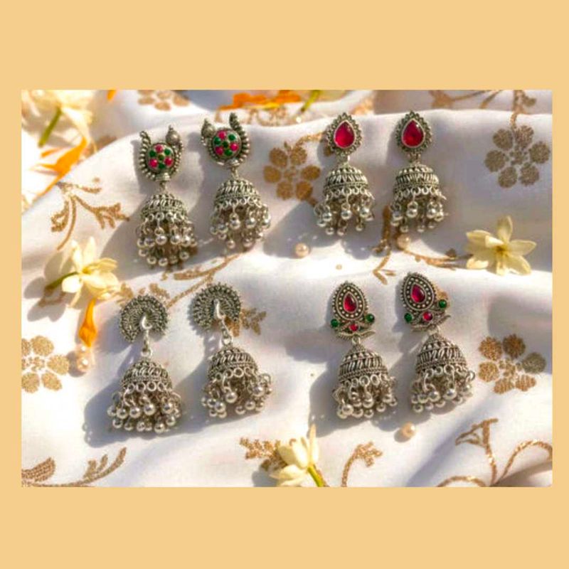 Oxidised Silver Earrings🪞✨