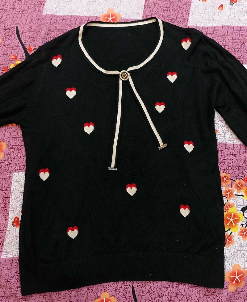 Heart Pattern Sweater