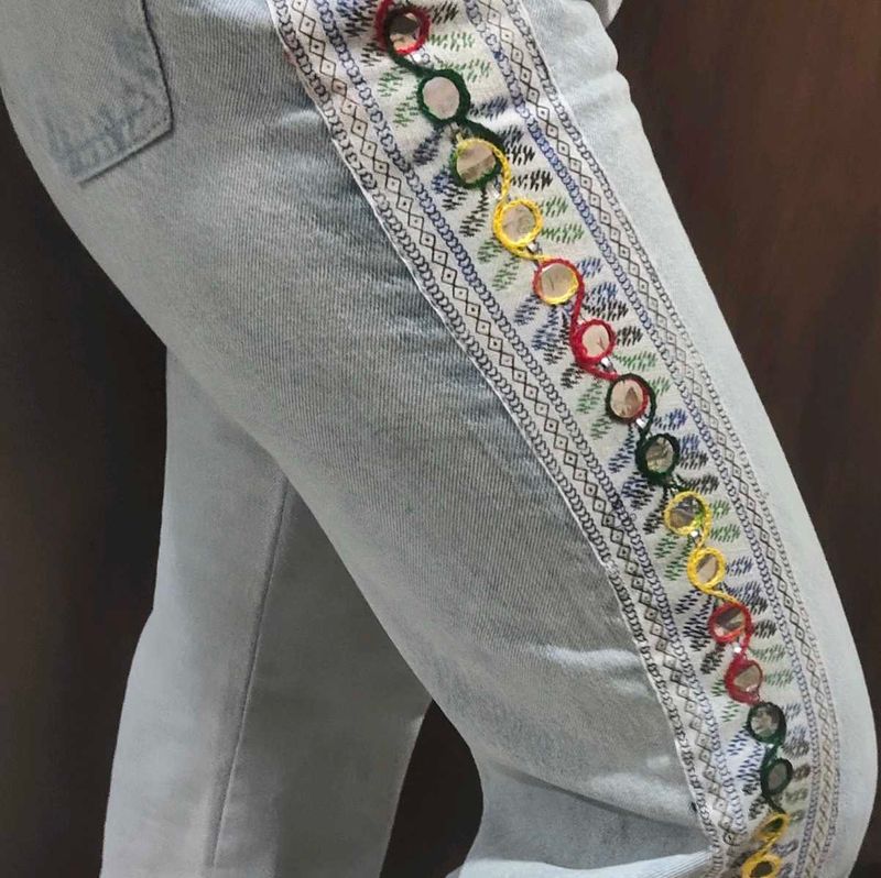 👇🌸 Garba Special Handmade Jeans – H.M Collection