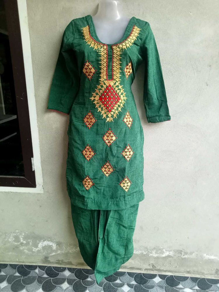 Green Pashmina Suit