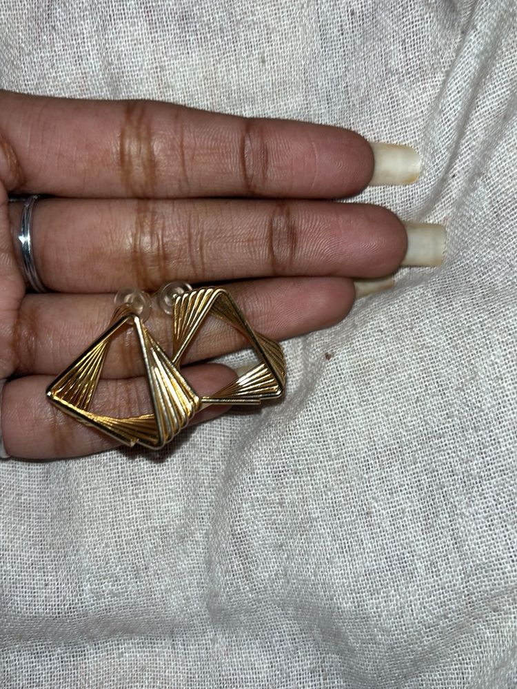 Gold Geometric Statement Earrings