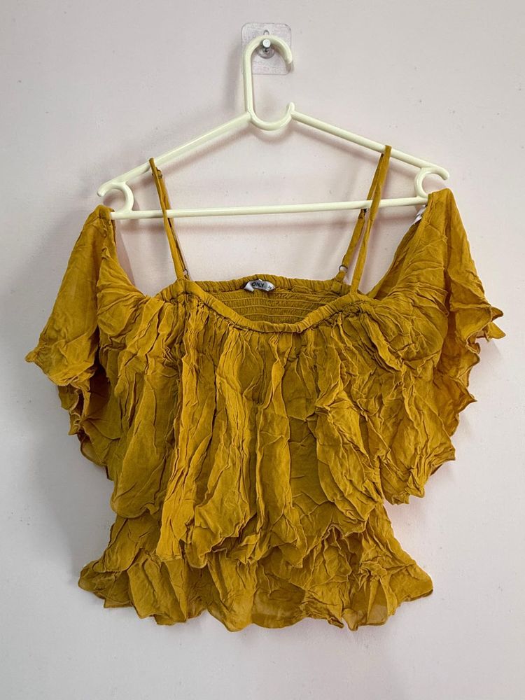 Ruffled Yellow Top