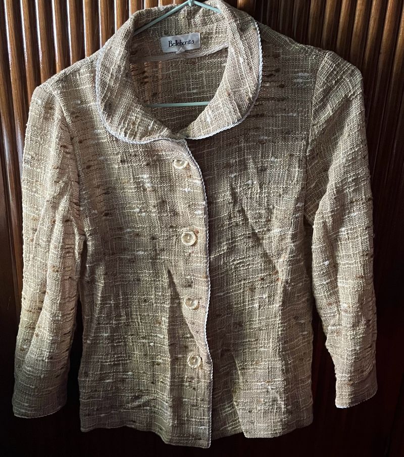 Women Jute Khaki Shrug