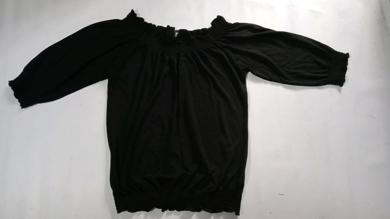 Black Off-Shoulder Top