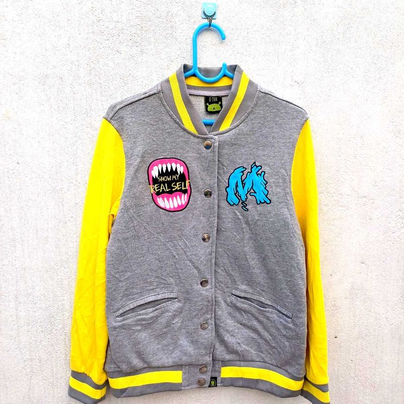 💛Yellow&amp; Grey Varsity Jack