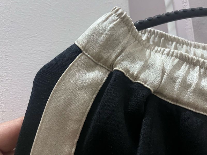 Black &amp; Beige Track Pants