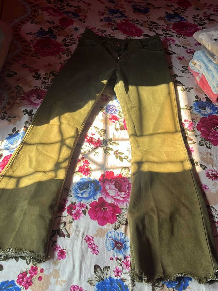Olive green jeans