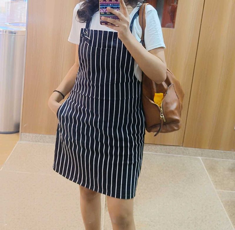 Black Dungree Dress