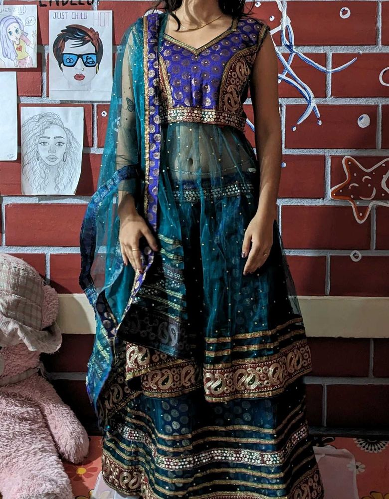Peacock Green Lehenga Choli
