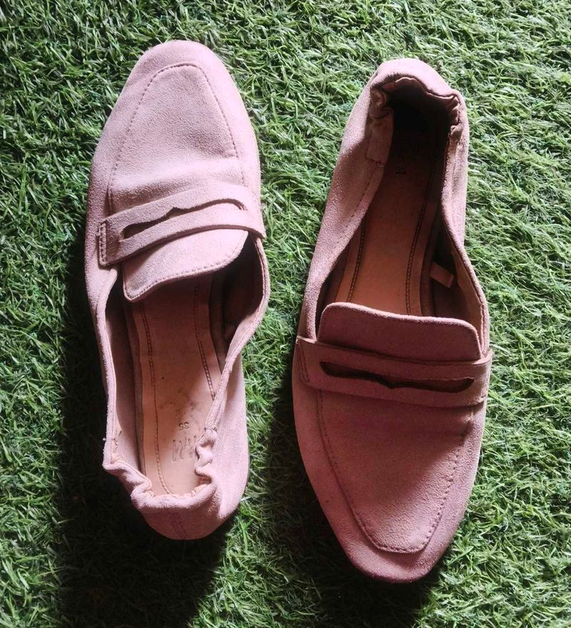 h&amp;m Dusty Rose Loafers